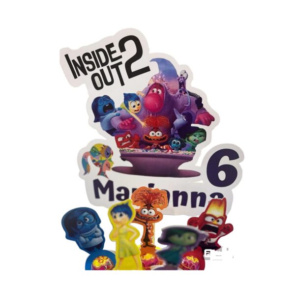 Kit chupa chups con base e topper personallizato Inside Out 2 - immagine 2