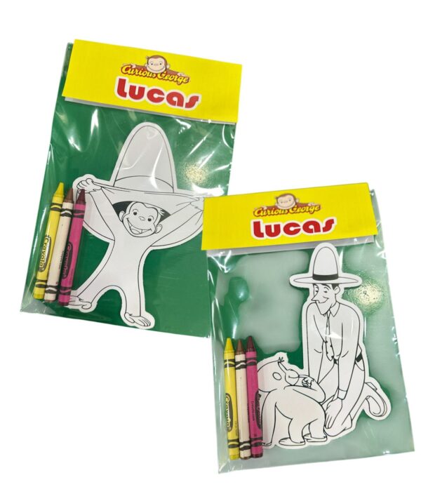 10 KIT DISEGNO CURIOSO COME GEORGE CON COLORI CRAYOLA