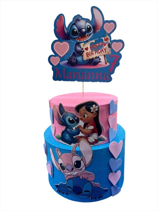 Torta Scenografica 2 piani con cake topper personalizzato - immagine 2