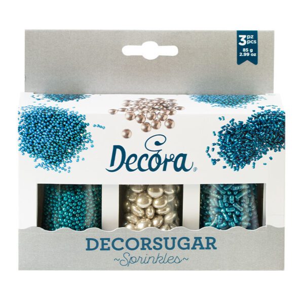 Set Decor Mix Argento Azzurro gr 85