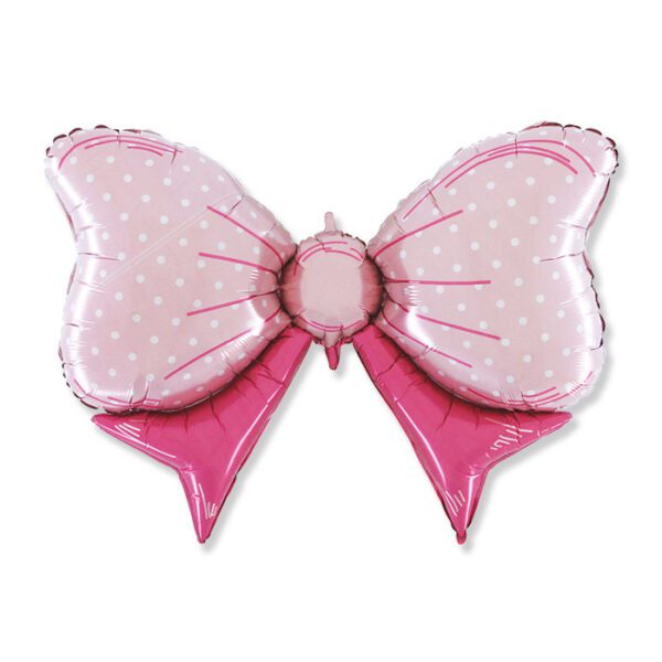 Pallone  Mylar Fiocco rosa cm 108/cm 72