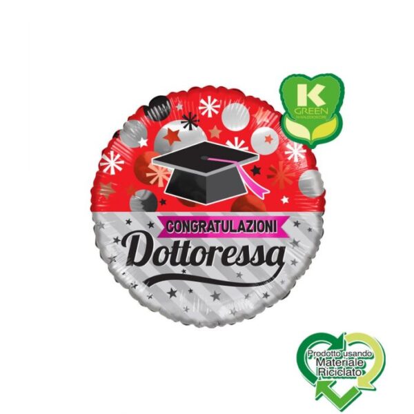 PALLONCINO MYLAR CONGRATULAZIONI DOTTORESSA LAUREA
