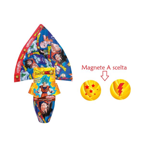 Uovo di Pasqua cioccolata a latte Dragonball gr 220 con o senza magnete