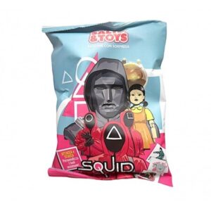 Squid Game  10 bustine patatine gr 30  con Stickers attacca e stacca