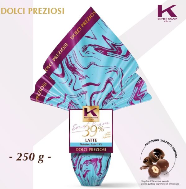 Uovo di Pasqua cioccolato a latte Dolci Preziosi Knam con o senza magnete a scelta gr 250 - immagine 3