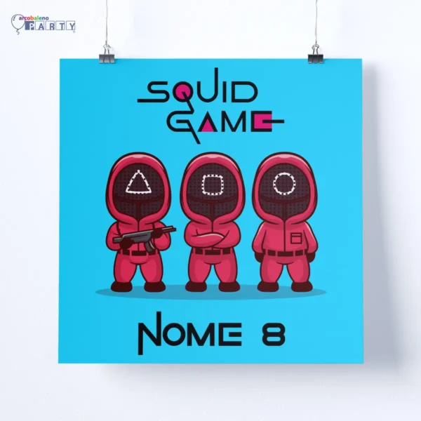 Poster personalizzato Squid Game  1x1 mt