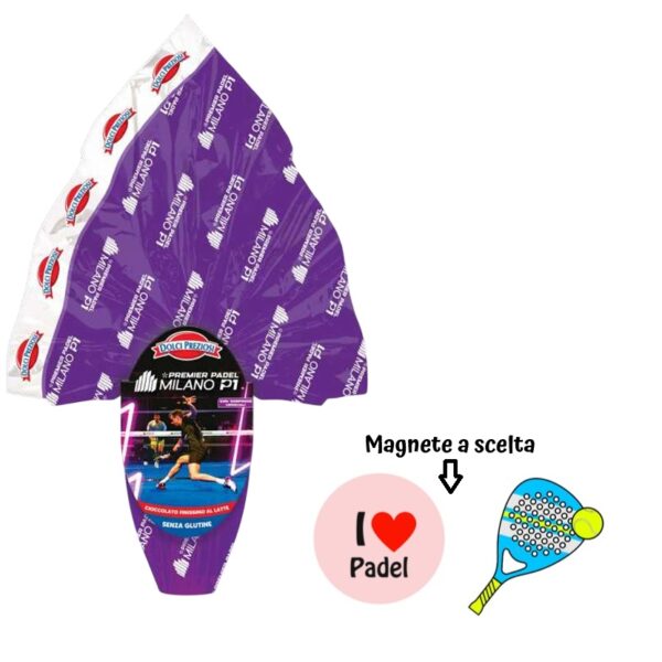 Uovo di Pasqua Padel modello a scelta con o senza magnete gr 240