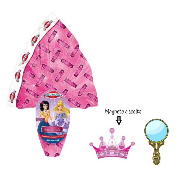 Uovo di Pasqua cioccolato a latte Princess gr 240 modello a scelta con o senza magnete