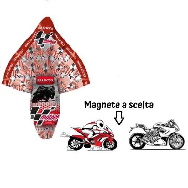 Balocco uovo di Pasqua cioccolato a  latte Motogp gr 240
