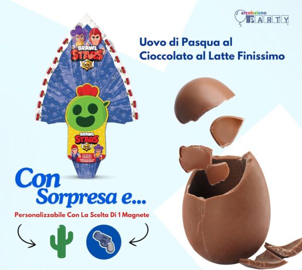 Dolce Toys uovo di Pasqua  cioccolato a latte Brawl Stars gr 150 - immagine 2