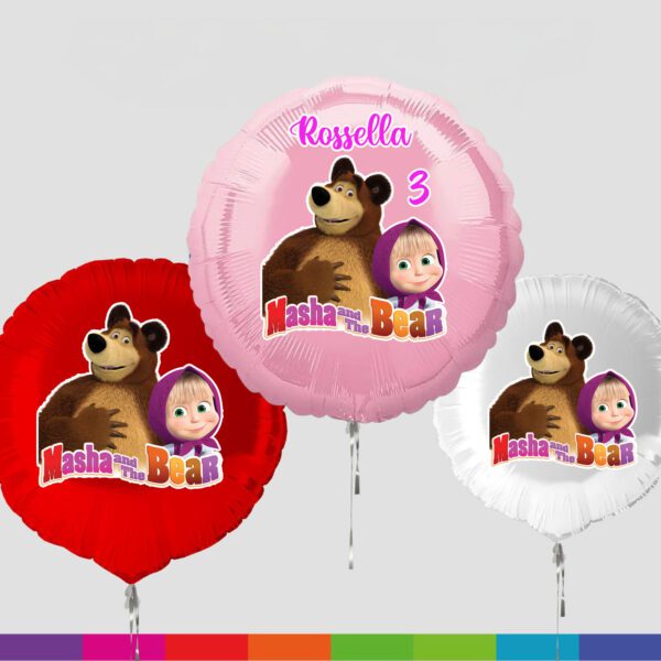 Palloncino in Mylar Foil Masha e Orso Personalizzato