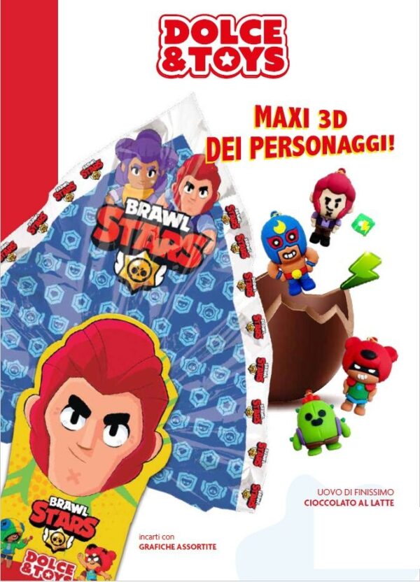 Dolce Toys uovo di Pasqua  cioccolato a latte Brawl Stars gr 150