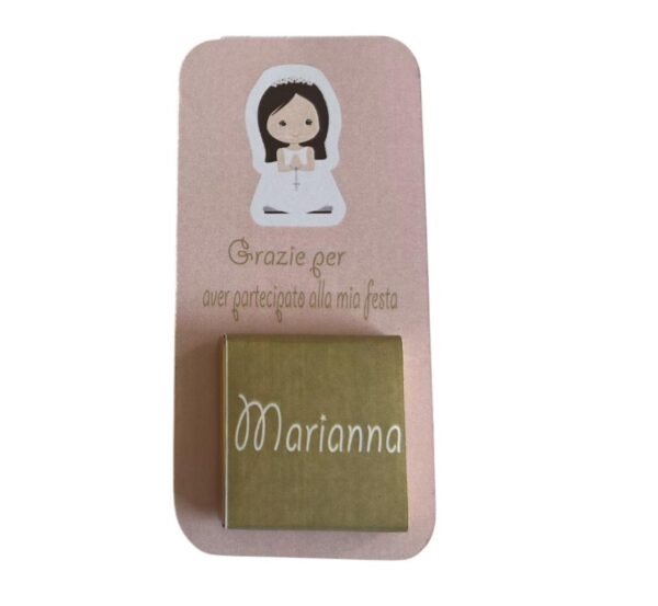 Cioccolatino Segnaposto Comunione Maschio/Femmina con messaggio - immagine 5