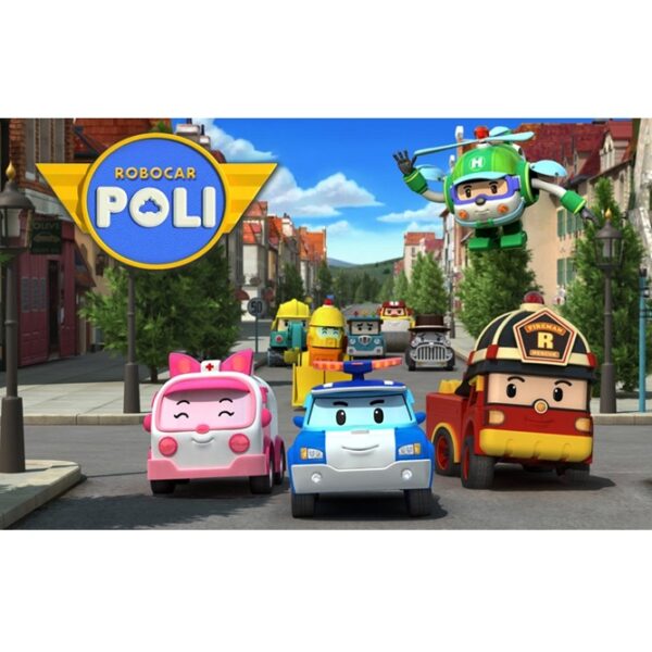 Cialda per torte su zucchero RoboCar Poli Rettangolare
