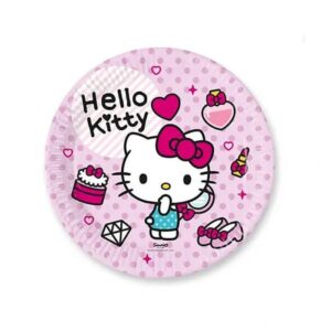 8 Piatti cm 23 Hello Kitty Nuova Grafiica