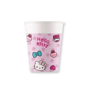 8 Bicchieri  Hello Kitty Nuova Grafica