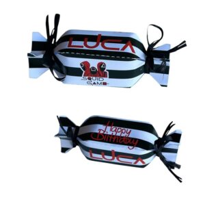 12 Scatole BonBon Squid Game Personalizzabili per confetti caramelle