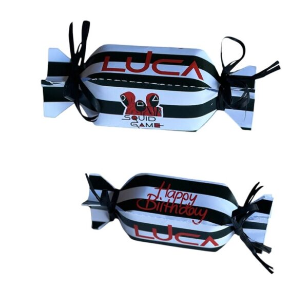 12 Scatole BonBon Squid Game Personalizzabili per confetti caramelle