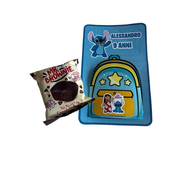 10 Zainetti Mr  Brownie Personalizzati tema Lilo & Stitch gadget di fine festa - immagine 3