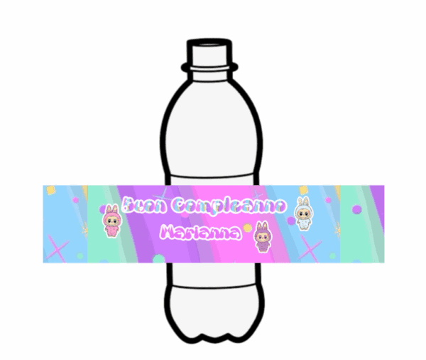 Labubu Etichette Adesive per Acqua Personalizzabili