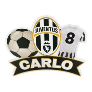 Cake topper Juventus personalizzato calcio