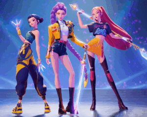 Kpop Demon Hunters Cialda su Zucchero rettangolare